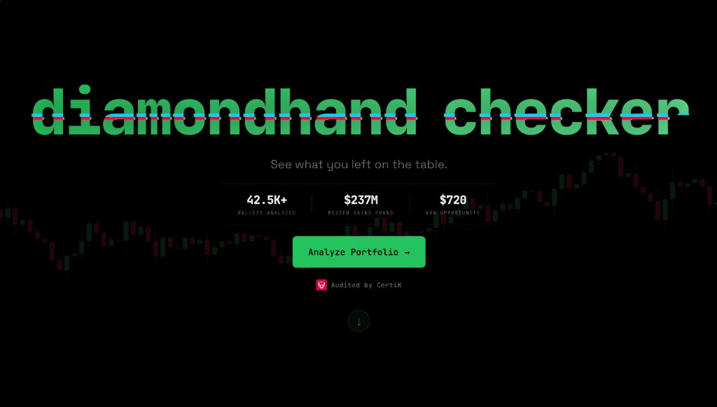 diamondhand checker landing preview